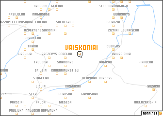 map of Vaiškoniai