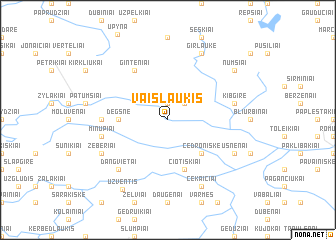 map of Vaišlaukis