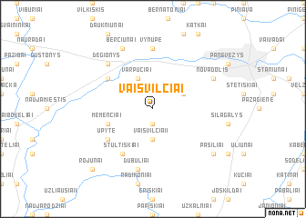 map of Vaišvilčiai