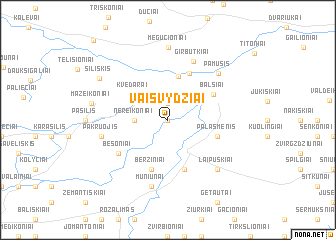 map of Vaišvydžiai