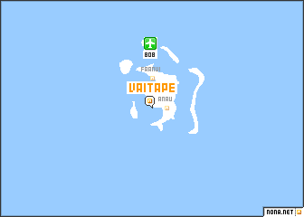 map of Vaitape