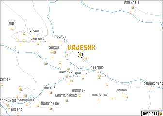 map of Vajeshk