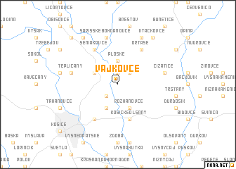 map of Vajkovce