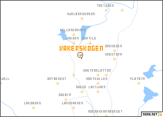 map of Vakerskogen