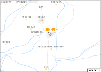 map of Vakhsh