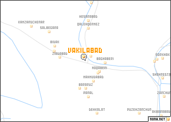 map of Vakīlābād