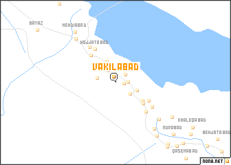 map of Vakīlābād