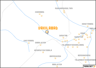 map of Vakīlābād