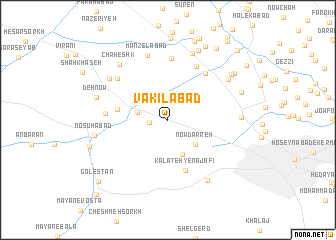 map of Vakīlābād