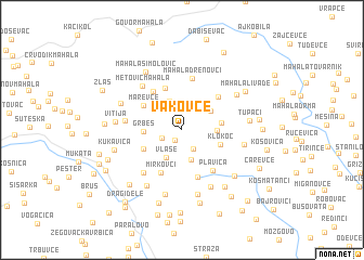 map of Vakovce