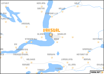 map of Vaksdal