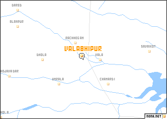 map of Valabhīpur