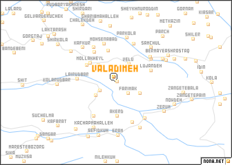 map of Valādīmeh