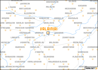 map of Valainiai