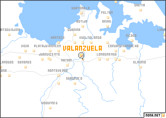 map of Valanzuela