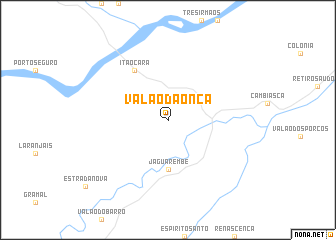 map of Valão da Onça