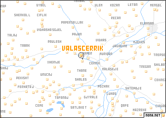 map of (( Valas-Cërrik ))