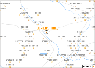 map of Valašinai