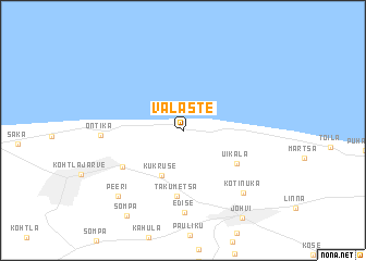 map of Valaste
