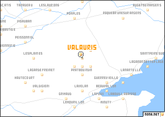 map of Valauris