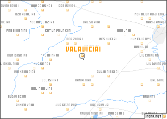 map of Valavičiai