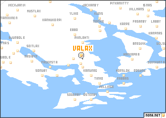 map of Vålax