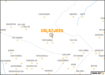 map of Vālāzjerd