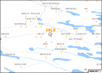 map of Väla