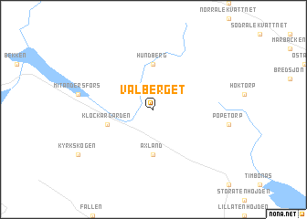 map of Vålberget