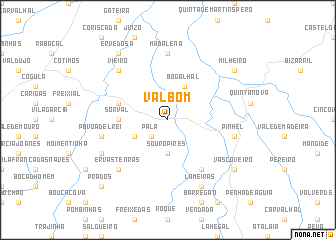 map of Valbom