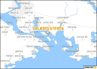 map of Valborgstrand