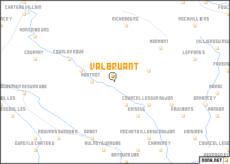 map of Valbruant