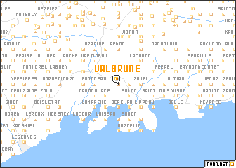 map of Valbrune