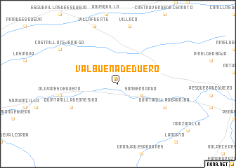 map of Valbuena de Duero