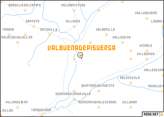 map of Valbuena de Pisuerga