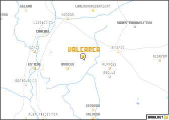 map of Valcarca