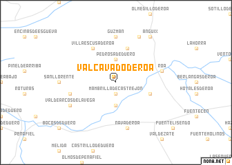 map of Valcavado de Roa