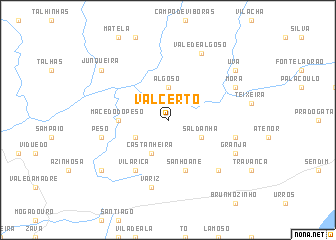 map of Valcerto