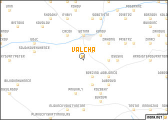 map of Valcha