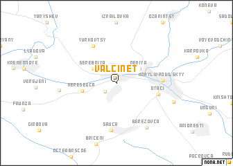 map of Vălcineţ