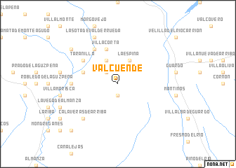 map of Valcuende