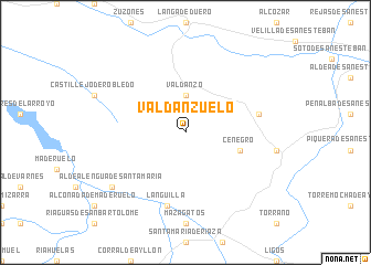 map of Valdanzuelo