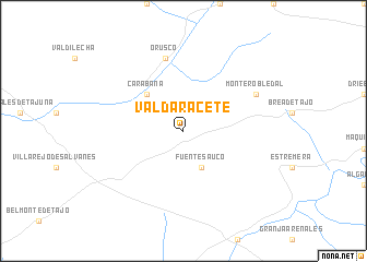 map of Valdaracete