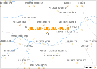 map of Valdearcos de la Vega