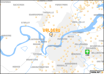 map of Valdeau