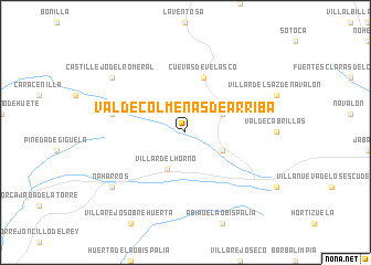 map of Valdecolmenas de Arriba