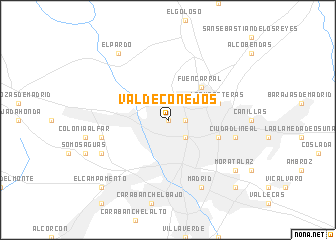 map of Valdeconejos