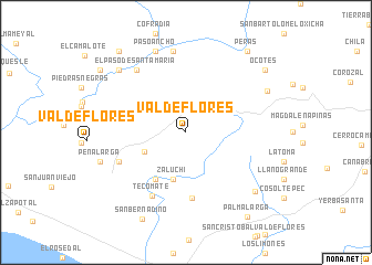 map of Valdeflores