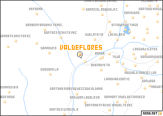 map of Valdeflores