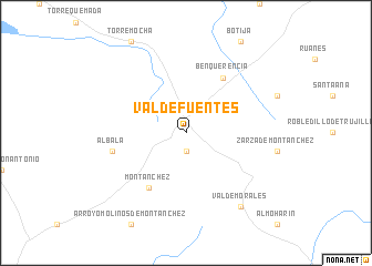 map of Valdefuentes